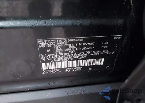 2019 Toyota Rav4 Hybrid Xle from USA, damaged, VIN JTMRWRFV9KD024726